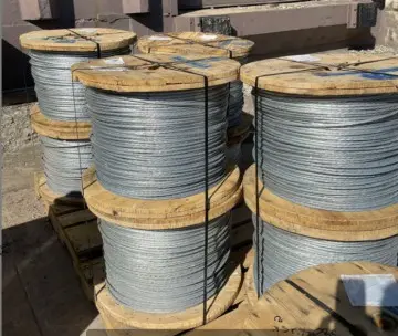 6x19+FC,Bridge cable high strength hot dip galvanized steel wire rope